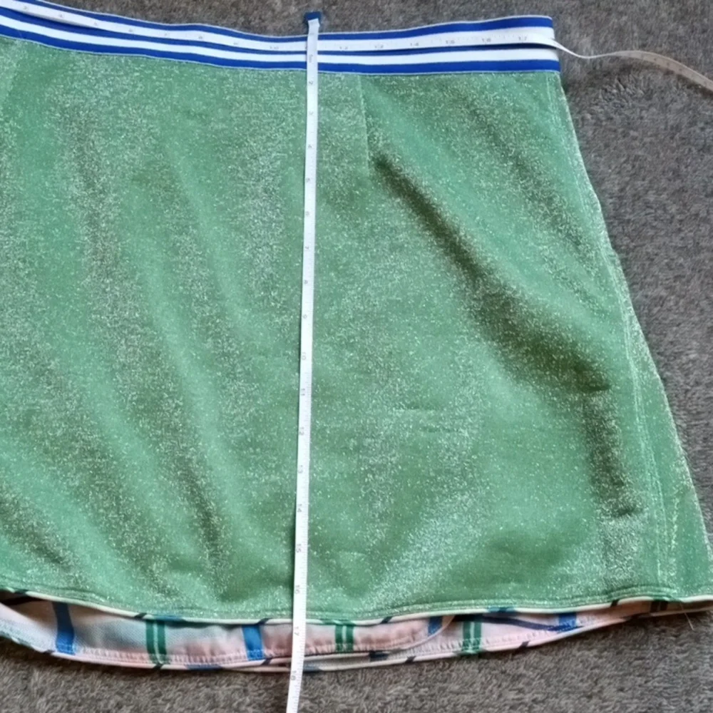 Buru pink plaid and green Lurex reversible tennis skirt - Picture 9 of 11